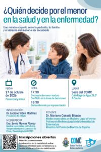 Cartel ¿Quién decide por el menor en la salud y en la enfermedad?